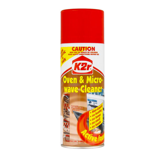 K2R Oven & Microwave Non Caustic Cleaner 400G Active Foam Bbq Pots Pans Dishes
