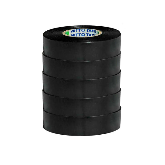 5x Rolls Nitto® Electrical Tape Black 18mm x 20m Insulation Denko Electric Bulk
