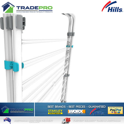 Hills Clothes Line Airer Premium Duo 12.8m Genuine Portable Clothesline Mobile