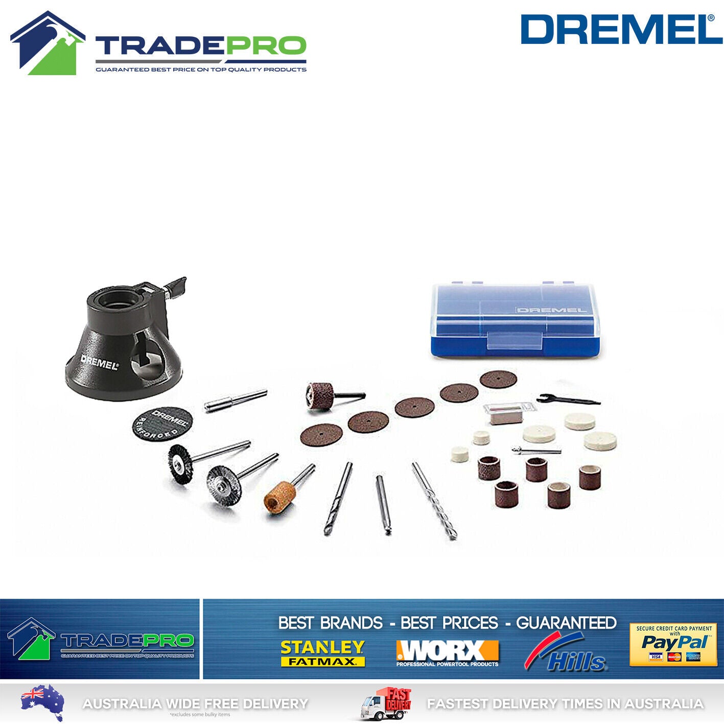 Dremel Electric Rotary Tool PRO 130W Variable Speed 3000 Series 26pc Kit & Case
