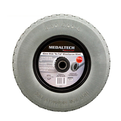 Wheelbarrow Wheel 16" x4" 90mm Wide Puncture Proof Barrow Trailer Tyre 25mm Bore