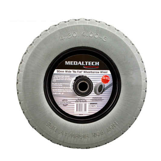 Wheelbarrow Wheel 16" x4" 90mm Wide Puncture Proof Barrow Trailer Tyre 25mm Bore