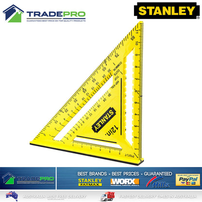 Stanley® Measuring Square PRO-SERIES 12" 300mm ABS Builders Trade Triangle Angle