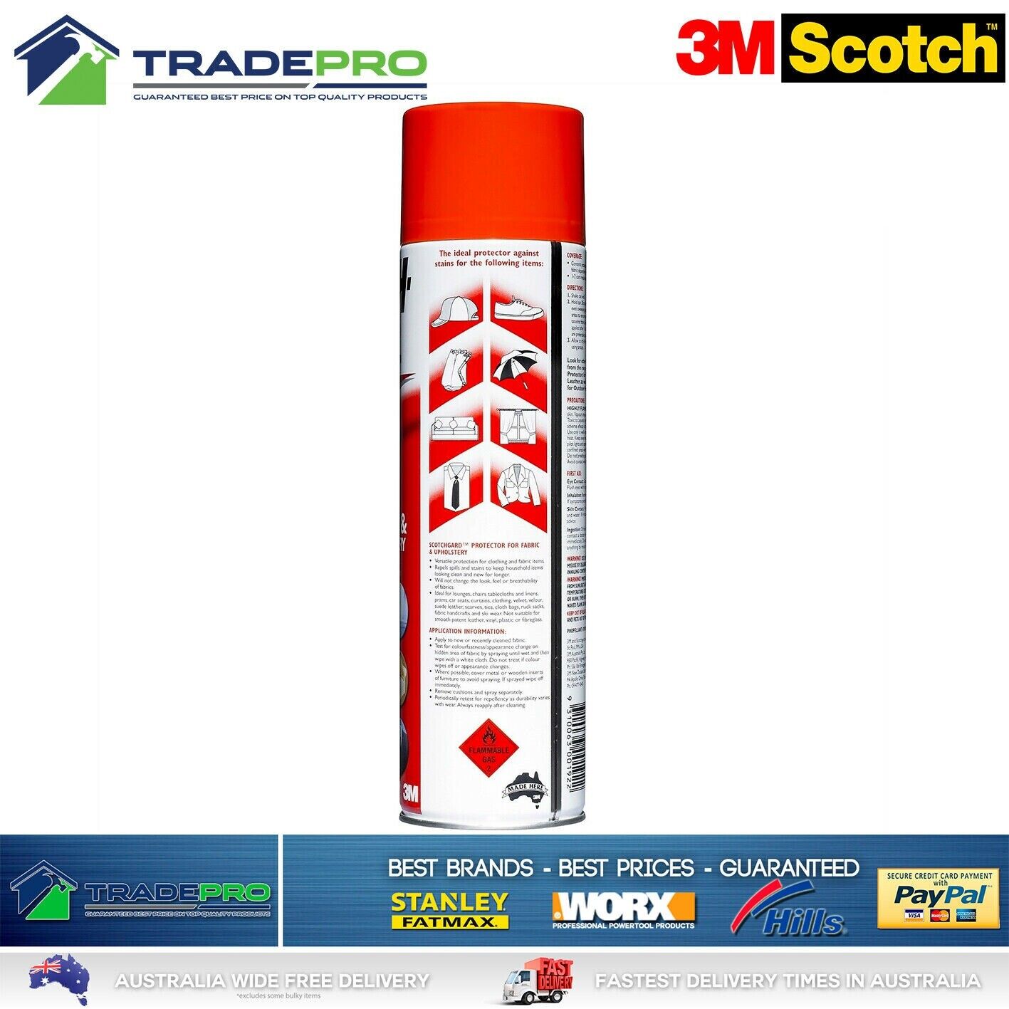 3M Scotchgard Fabric Upholstery Protector Spray 350G Can Scotch Guard Repeller