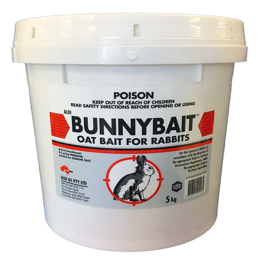Rabbit Pindone Poison 5kg Bunny Bait Oat Poison Kills Control 5kg Rabbits