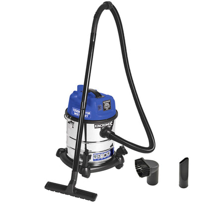 Kincrome Vacuum Cleaner Wet & Dry Commercial Work Shop 1250W Kit 20L PRO Vac