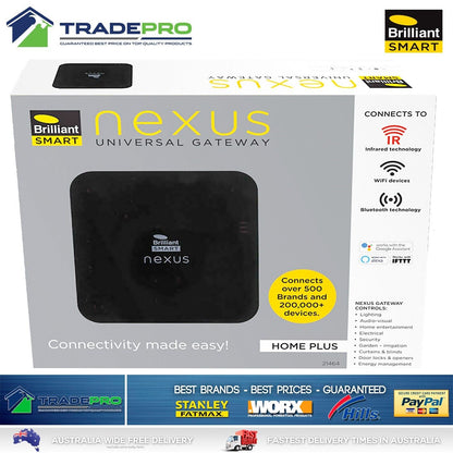 Brilliant Smart Nexus Plus Universal Gateway Black Wifi SmartHome Alexa PRO
