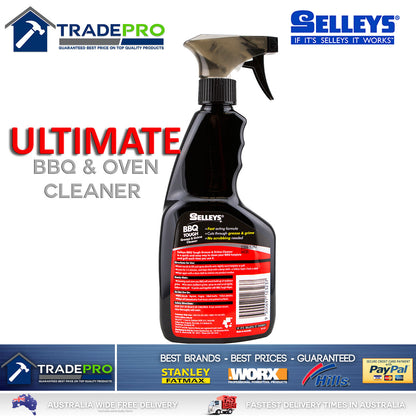 BBQ Cleaner Selleys Heavy Duty Tough Grease Grime Grill Safe Oven Spray 500ml