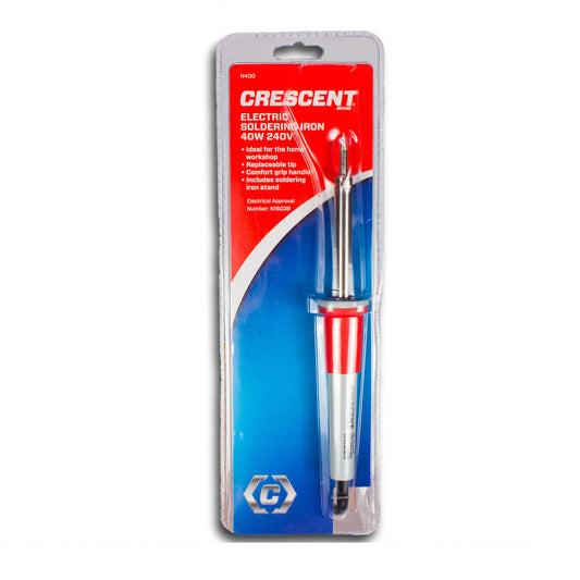 Soldering Iron 40Watt With Stand & Tips Solder Hobby Genuine Cresent Brand 40W