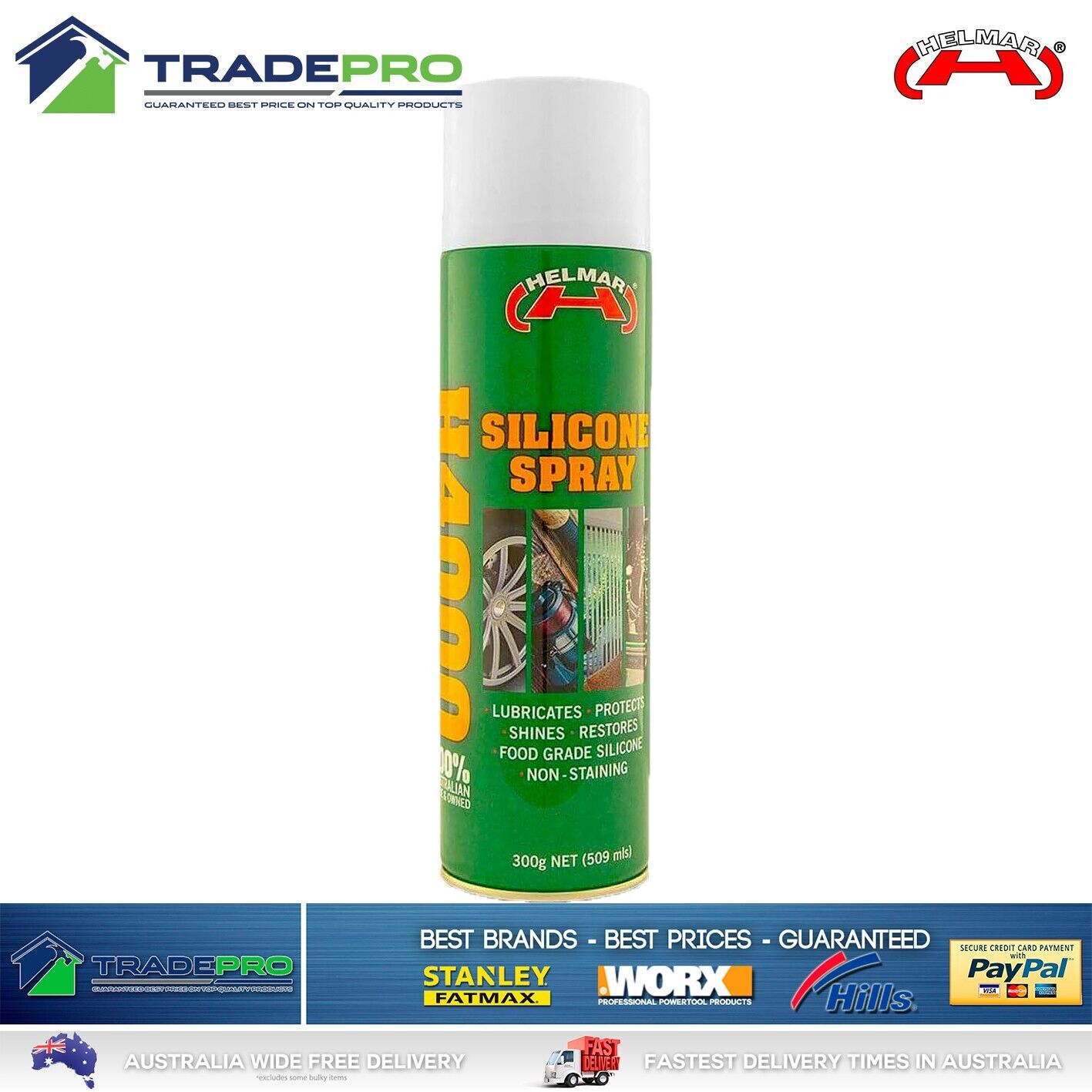 Silicone Spray Helmar 300g Lubricant Treadmill Marine Anti Squeak Friction Oil