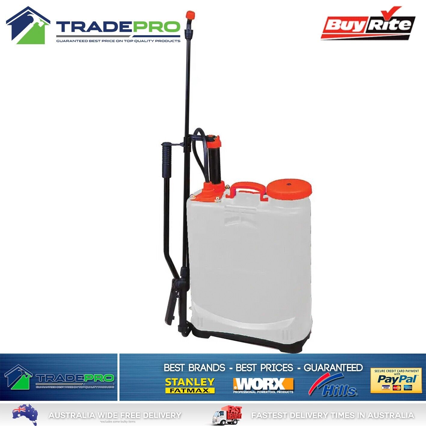 best garden sprayer australia Garden Sprayer 15Ltr Backpack Adjustable BuyRight Piston Pump & Long L – TradePro Hardware