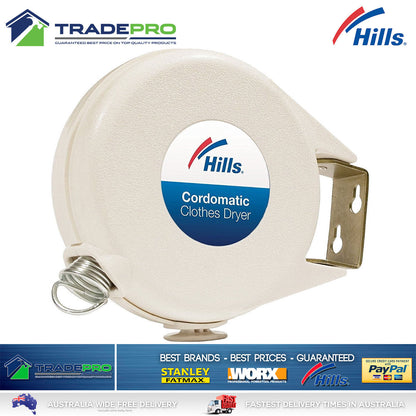 Hills® Cordomatic PRO Clothes Dryer Retractable Clothesline 15m Airer Single