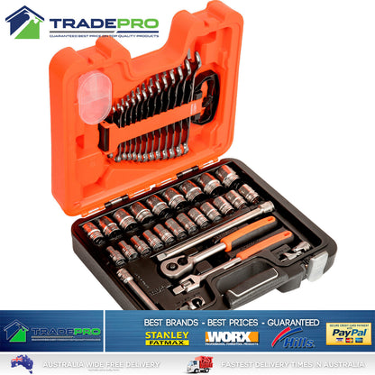 Bahco® PRO 1/2" Square Drive Socket & Spanner Set Metric Ratchet with Case