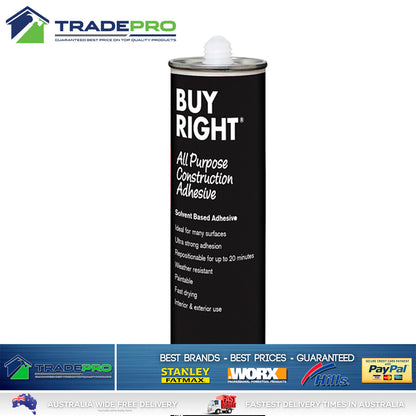 5x Glue Construction Adhesive BuyRight 300g Cartridge Liquid No Nails 5pc