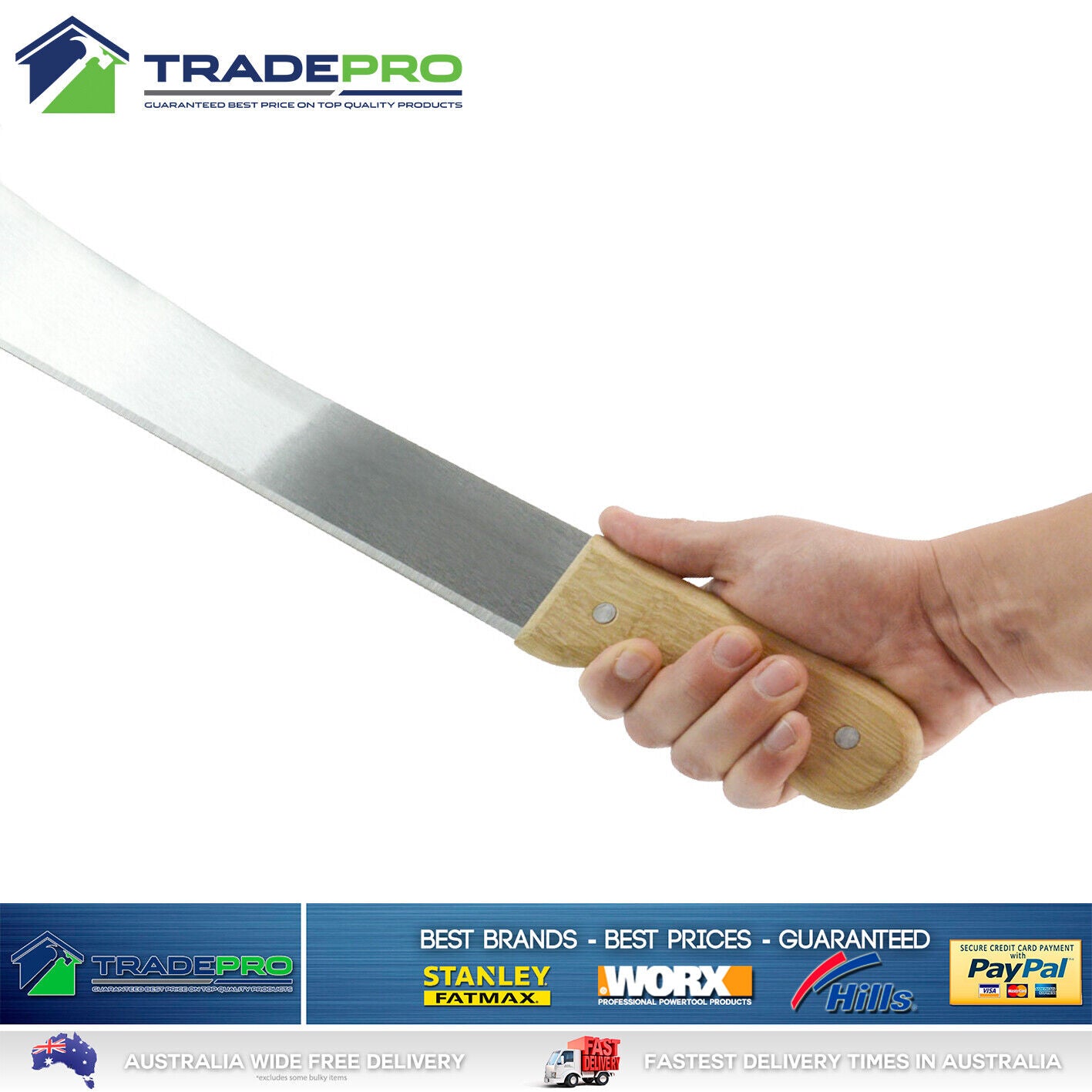 Machete Full Tang Outdoor Hunting Sharp Camping Bush Blade Knife Nylon Sheath