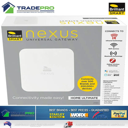 Brilliant Smart Nexus Ultimate Universal Gateway White Wifi SmartHome Alexa PRO
