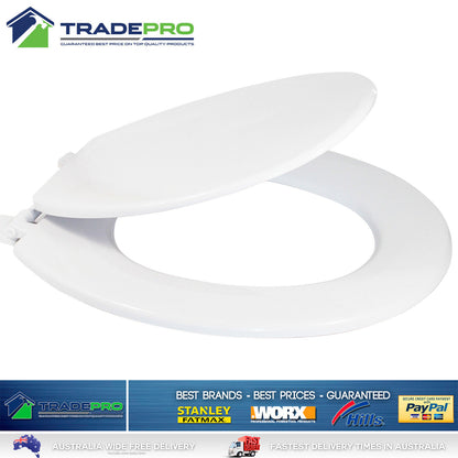 Toilet Seat & Cover Quality FixaLoo® Multi-Fit White with Hinges Aust Company