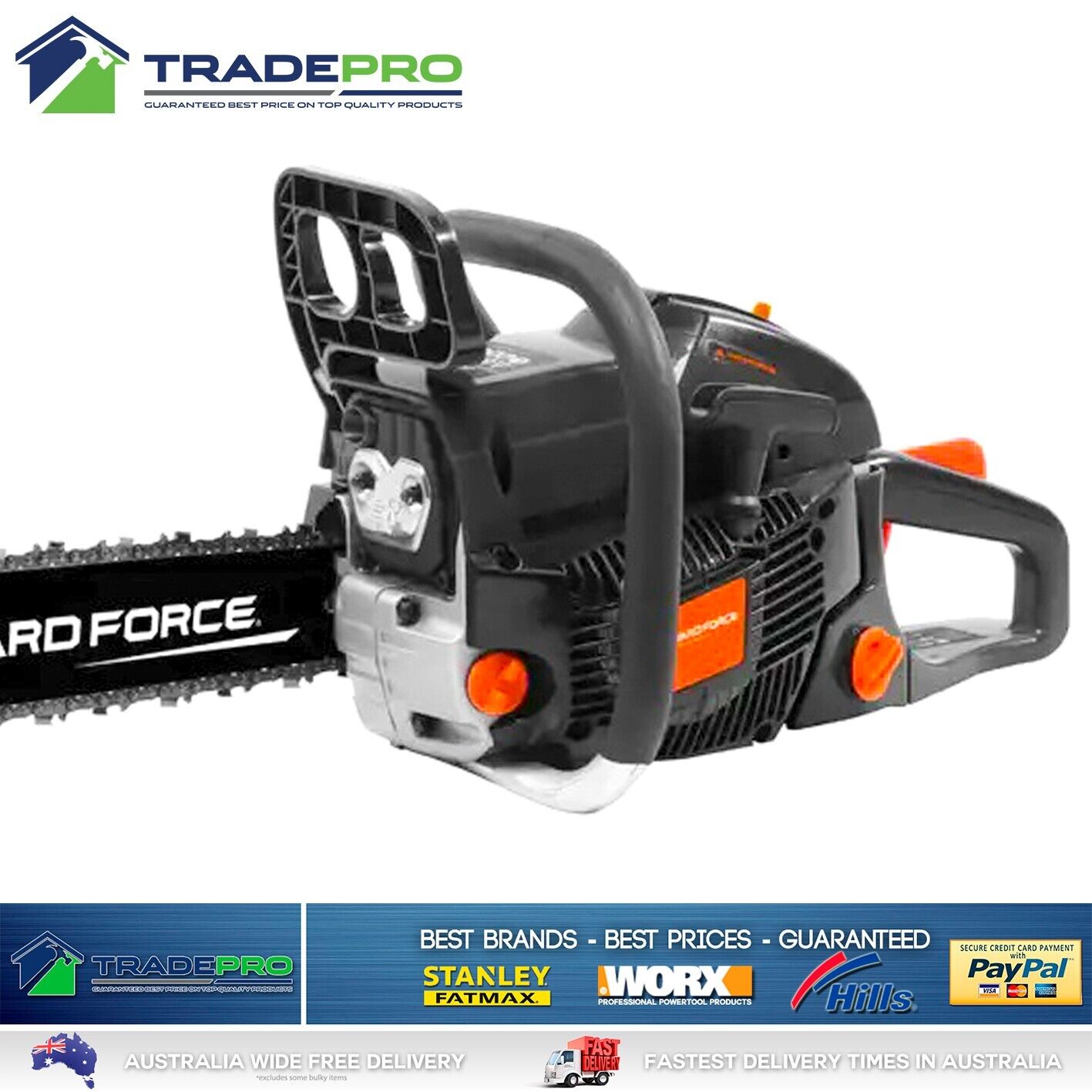 Chainsaw 55cc Yardforce® Commercial 450mm Bar Chain Saw EStart 2-Stroke