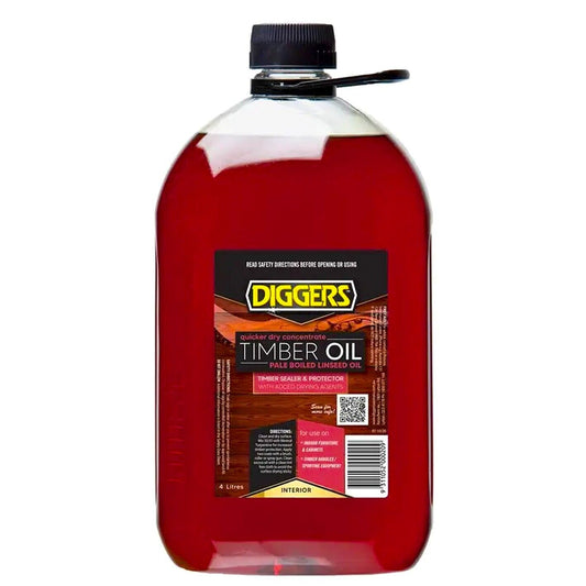 Linseed Oil 4L Boiled Natural Timber Sealer 4LTR Wood Bat Furniture Protector
