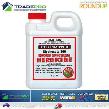 Glyphosate Weed Kill 360gL 1L Glypho PRO Herbicide Killer Spray Eqv/ Roundup LTR