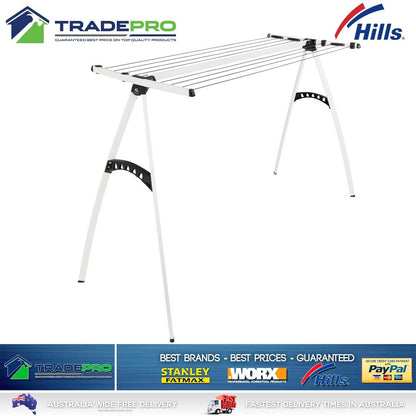 Hills Clothesline Portable 120 NEW 12m Clothes Line Airer Drying Rack Foldable