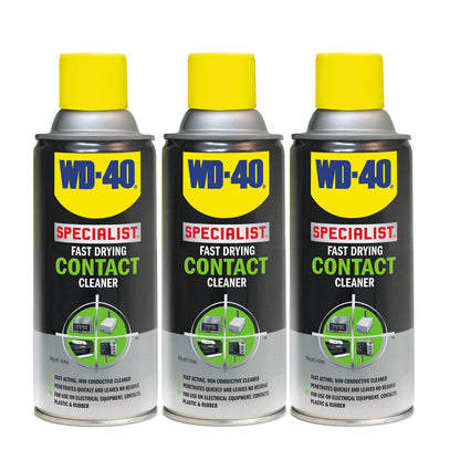3x WD40 Fast Drying Contact Cleaner 290g Electrical Plastic Rubber Aero WD-40