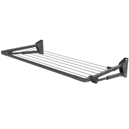 Hills Wall Mounted Extra Compact Clothesline Mini  Folding Clothes Line Monument