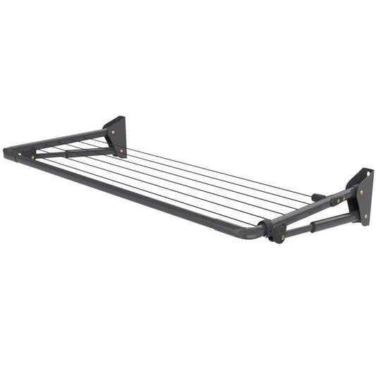 Hills Wall Mounted Extra Compact Clothesline Mini  Folding Clothes Line Monument