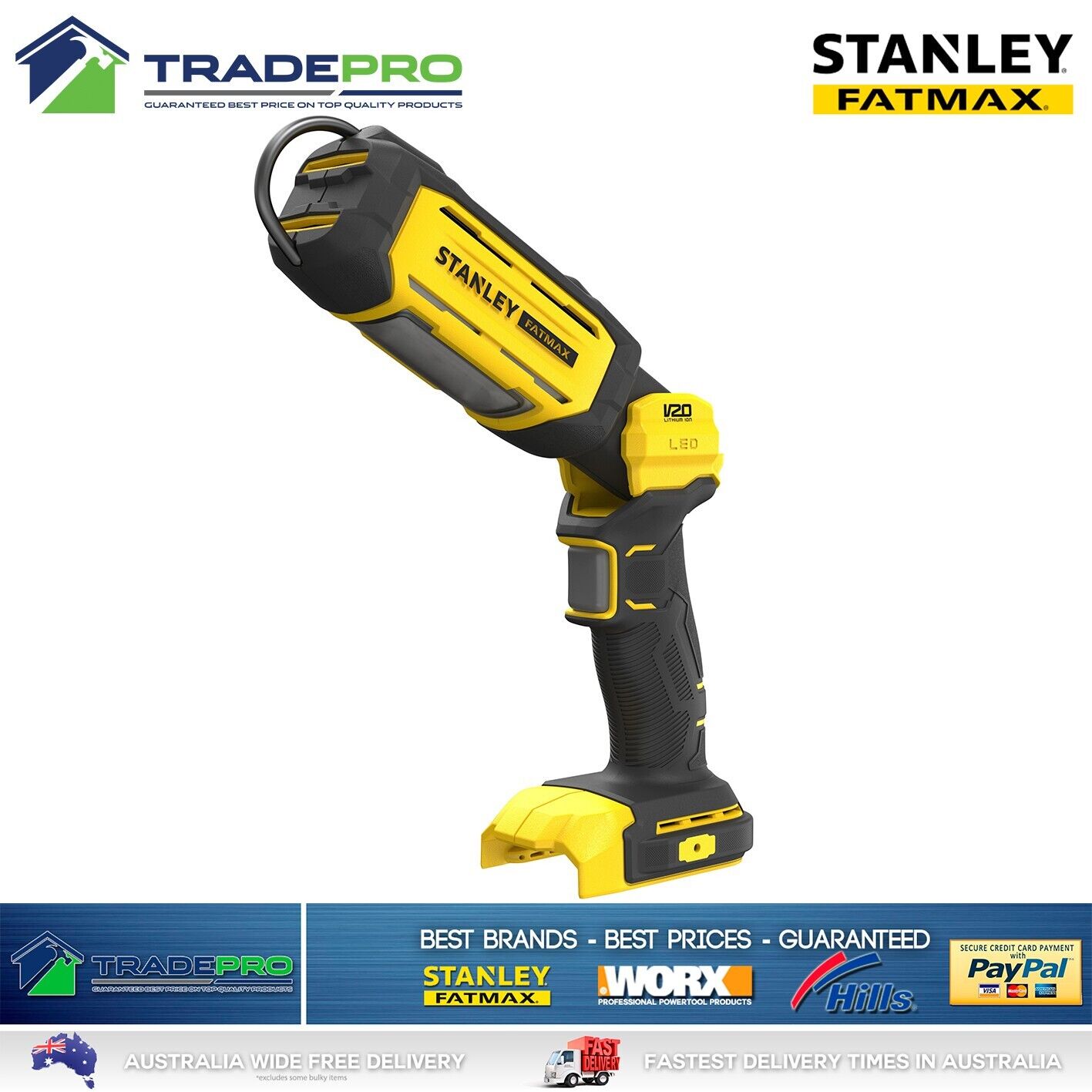 Stanley Fatmax 18V 6pc Combo Kit Cordless Blower Inflator LED Light Set Battery