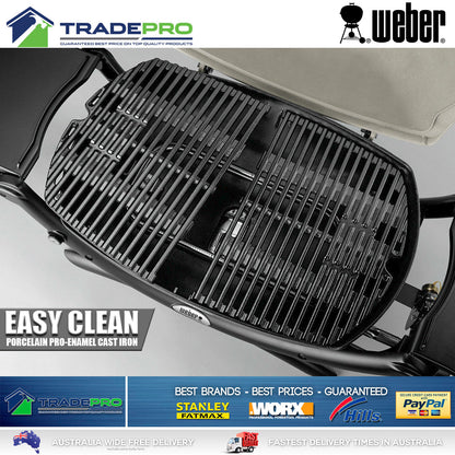 BBQ Weber Q2000 PRO Portable Gas Barbecue Grill Stainless Steel Burner with Hose