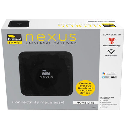 Brilliant Smart Nexus Lite Universal Gateway Black Wifi SmartHome Alexa PRO