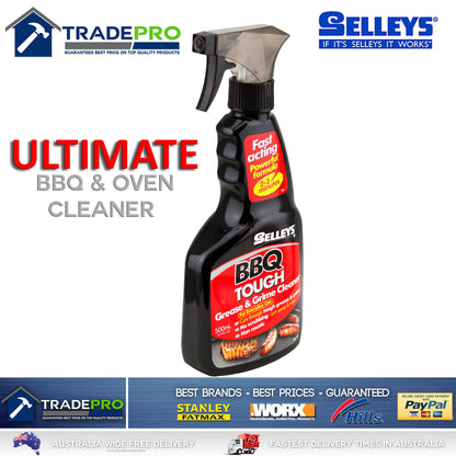 BBQ Cleaner Selleys Heavy Duty Tough Grease Grime Grill Safe Oven Spray 500ml