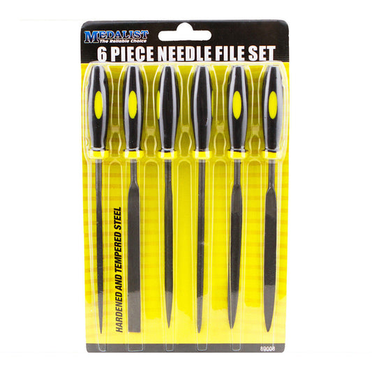 Quality 6pc Needle File Kit 150mm Metal Wood Craft Jewellers Set Long Flat Round