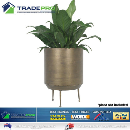 Plant Stand & Pot Moroccan Metal Flower Planter Garden Rack Shelving Legs Brass