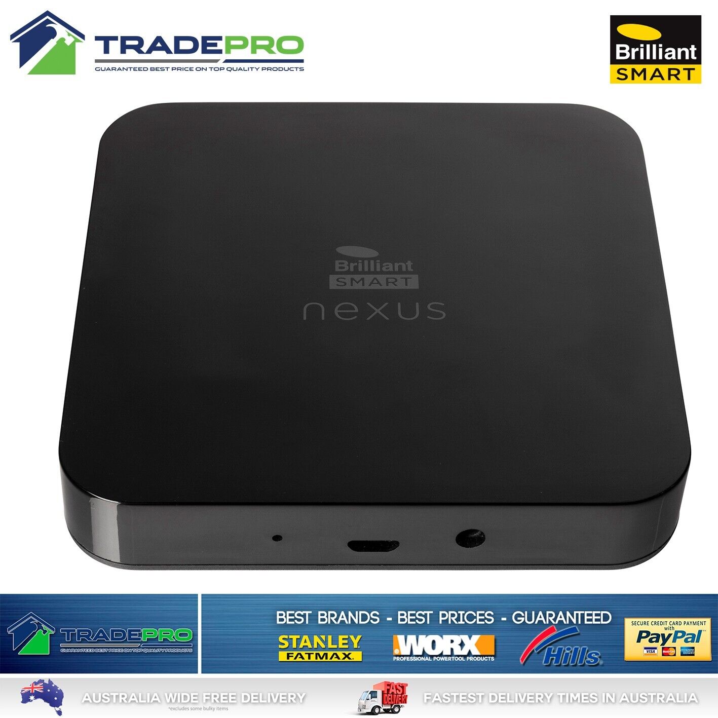 Brilliant Smart Nexus Lite Universal Gateway Black Wifi SmartHome Alexa PRO