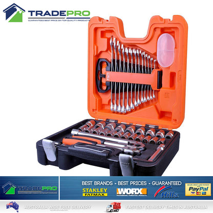 Bahco® PRO 1/2" Square Drive Socket & Spanner Set Metric Ratchet with Case