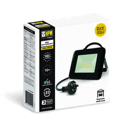 HPM LED Light Slim Fina Black 20W Outdoor Flex Plug Weather Resistant PRO