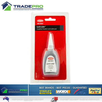 Graphite Powder 15g Genuine Lockwood Extra Fine Dry Lubricant Lock Hinge Lube
