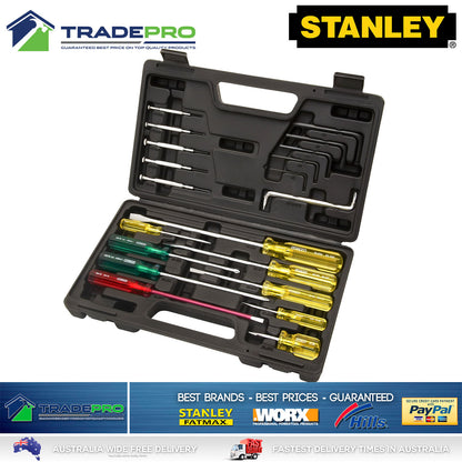 Stanley® 20pc Screwdriver Set in Carry Case with Hex Keys Screw Driver Kit 20pc
