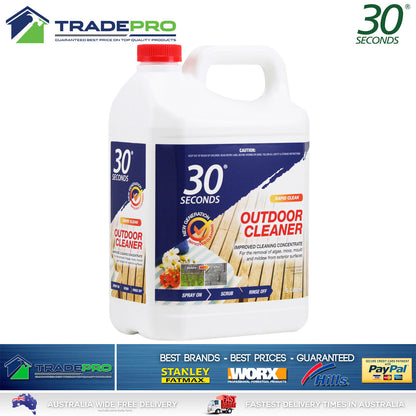 Outdoor Cleaner 30 Seconds 5Ltr NEW FORMULA PRO Concentrate Moss Mould Algae 5L
