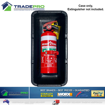 Fire Extinguisher Box Black Recessed Holder Case Boat Caravan Motorhome RV Jayco