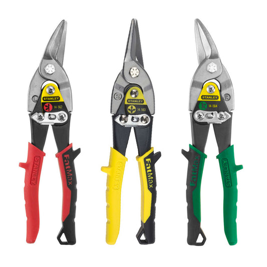 Stanley Fatmax Aviation Snips 3pc Tin Snips Cutters Snippers Clippers 300mm PRO