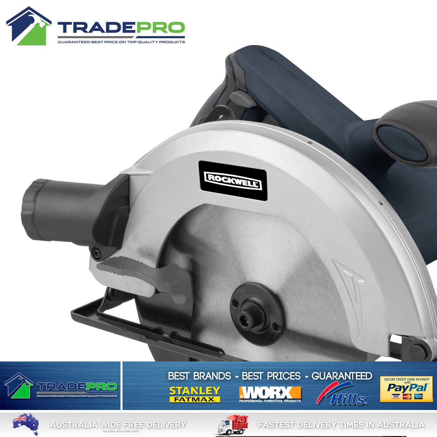 Circular Saw 185mm Electric 71/4" PRO 1200W Wood Cutting Blade & Dust Port
