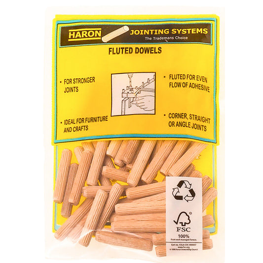 Dowels 6mm x32mm 150PC Fluted Wooden Hardwood Timber Dowel Pins Craft Cabinet