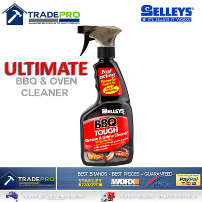BBQ Cleaner Selleys Heavy Duty Tough Grease Grime Grill Safe Oven Spray 500ml