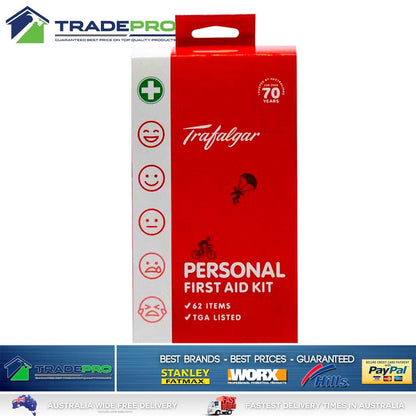 First Aid Kit Trafalgar Medical TGA Apprved Travel Workplace Family Emergency 62