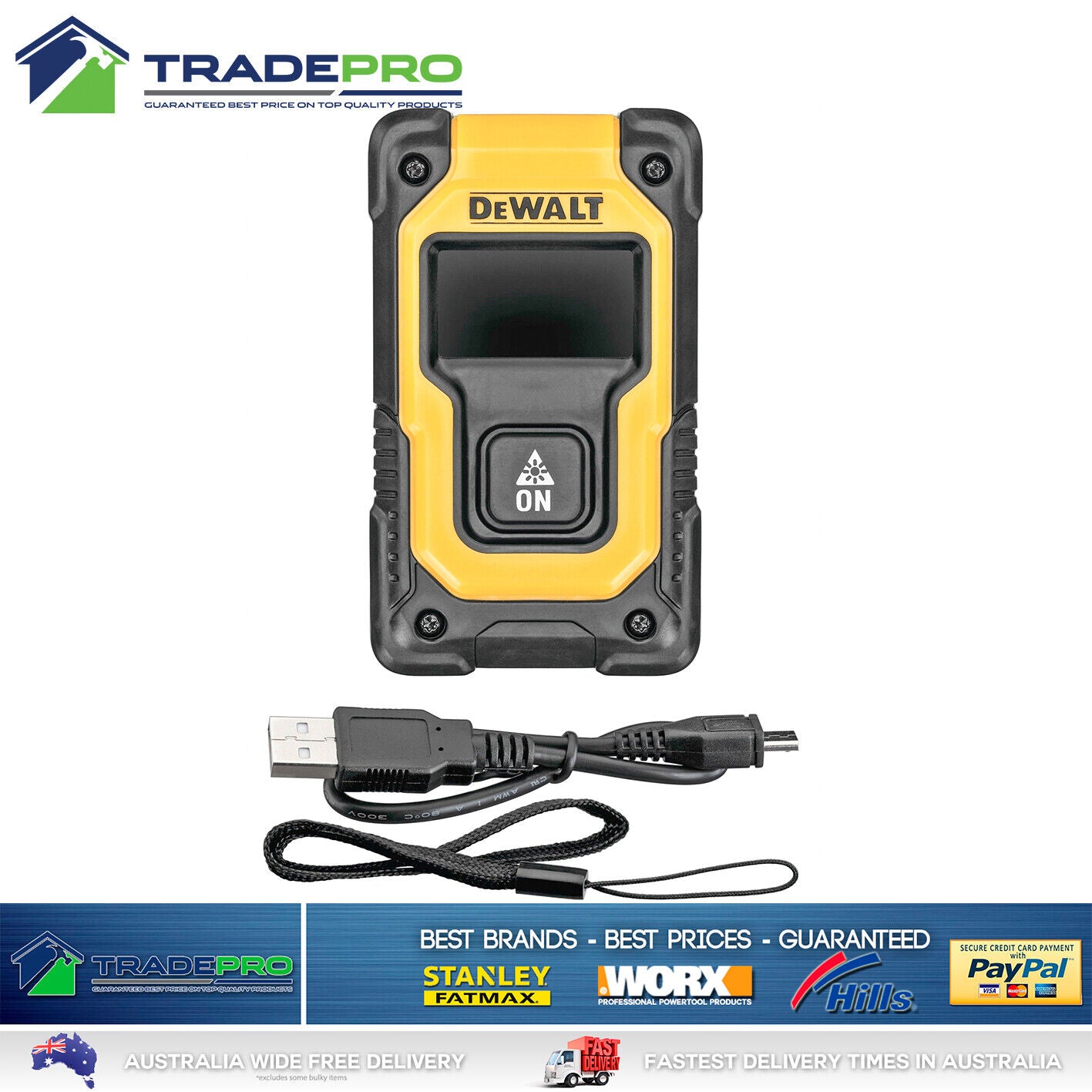 DeWalt® PRO Laser Line Measure 16M Distance Accurate Trade Measurer Tape Range