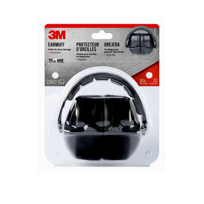 3M Folding PRO Padded Comfort Earmuffs Noise Reducing Ear Muff Set 25db NRR