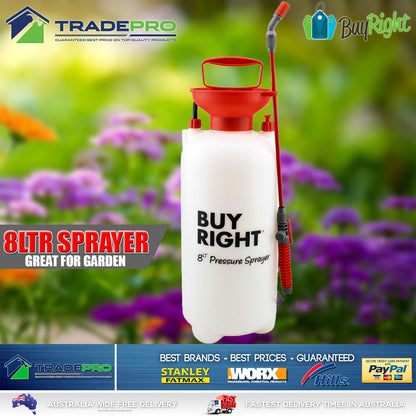Chemical Garden Sprayer 8Ltr PRO W/Lance Adjustable Nozzle 8L Herbicide Pest