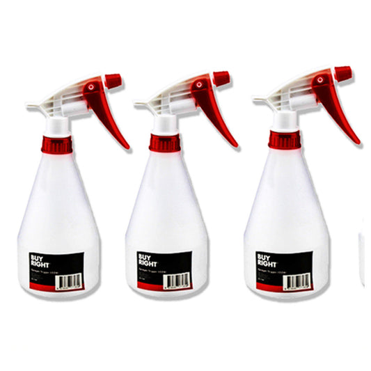 3x Spray Bottle 500ml Trigger Gun Misting Sprayer Flowers Restaurant Cleaner